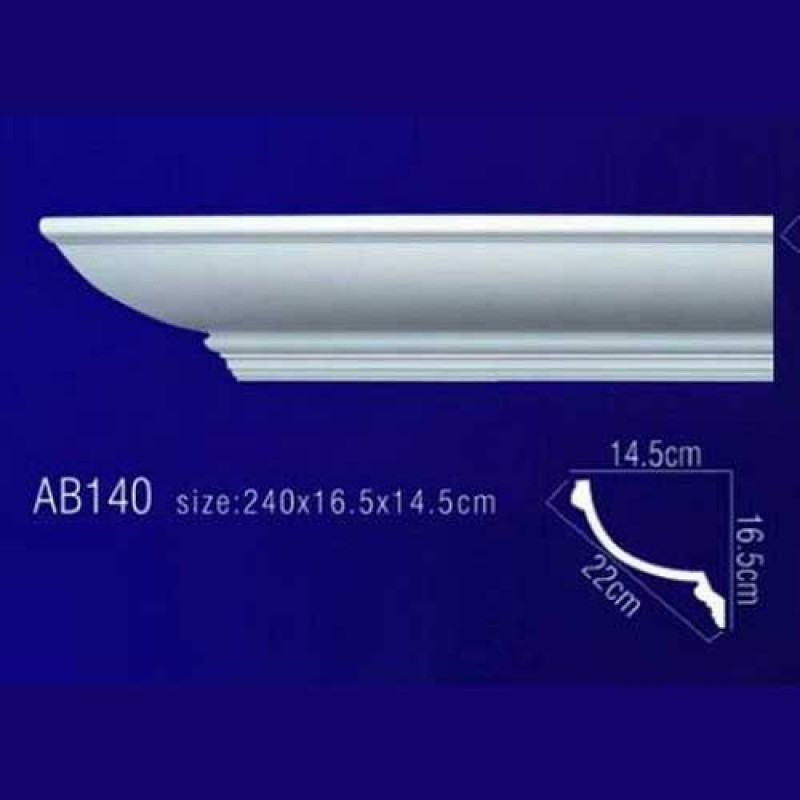 AB140 Плинтус потолочный без орнамента