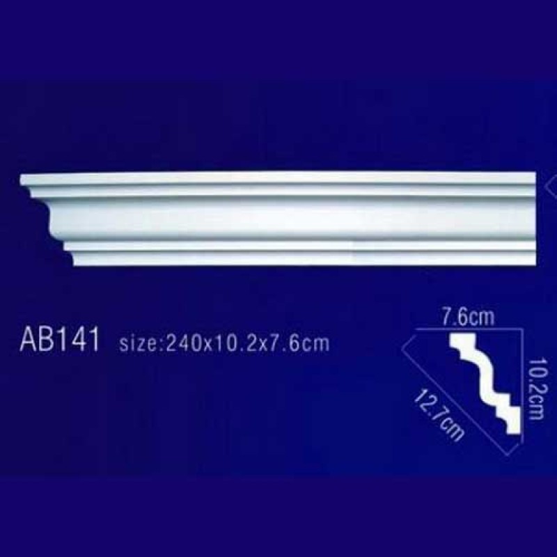 AB141 Плинтус потолочный без орнамента
