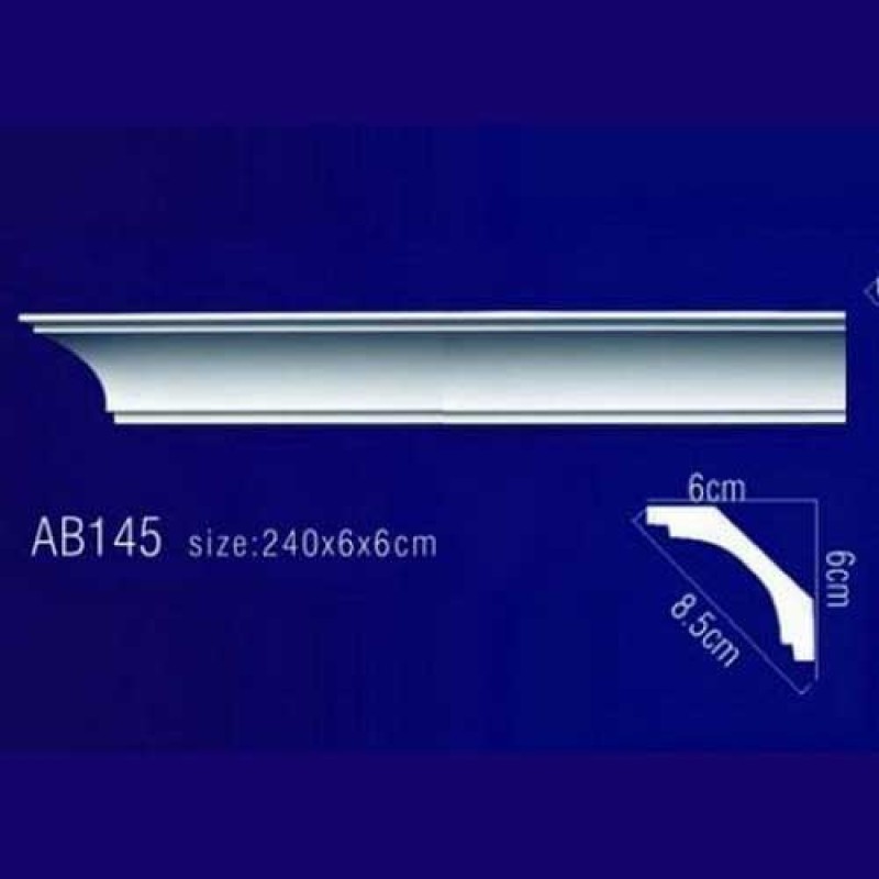 AB145 Плинтус потолочный без орнамента