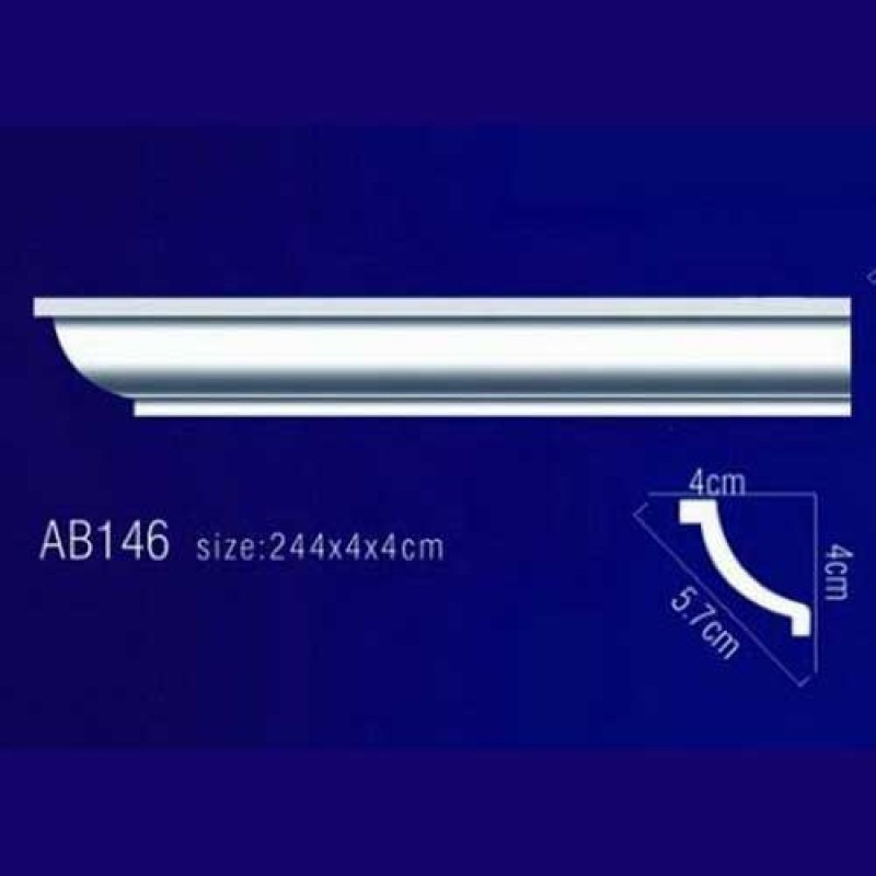 AB146 Плинтус потолочный без орнамента
