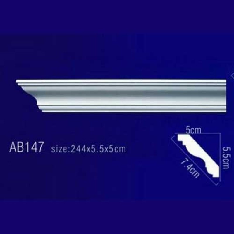 AB147 Плинтус потолочный без орнамента