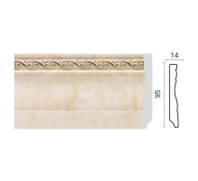 Плинтус широкий с каб. каналом 153-10 мрамор беж