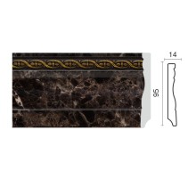 153-11 Напольный плинтус широкий с каб. каналом 