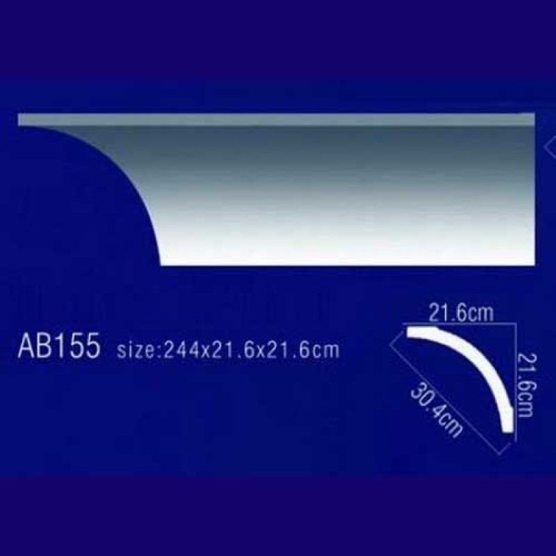 AB155 Плинтус потолочный без орнамента