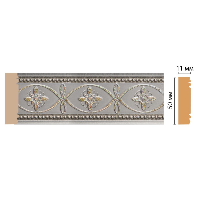 Молдинг цветная лепнина 156-55 (50x11x2400 мм)/40