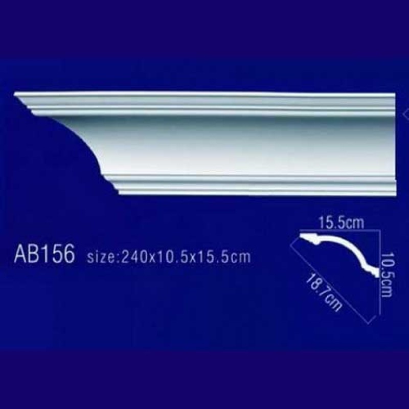 AB156 Плинтус потолочный без орнамента