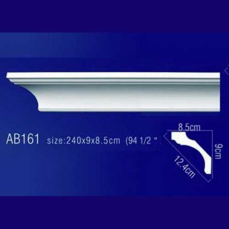 AB161 Плинтус потолочный без орнамента