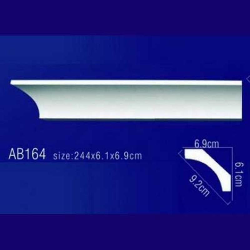 AB164 Плинтус потолочный без орнамента