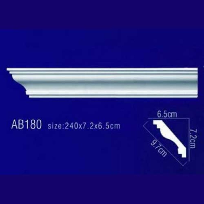 AB180 Плинтус потолочный без орнамента