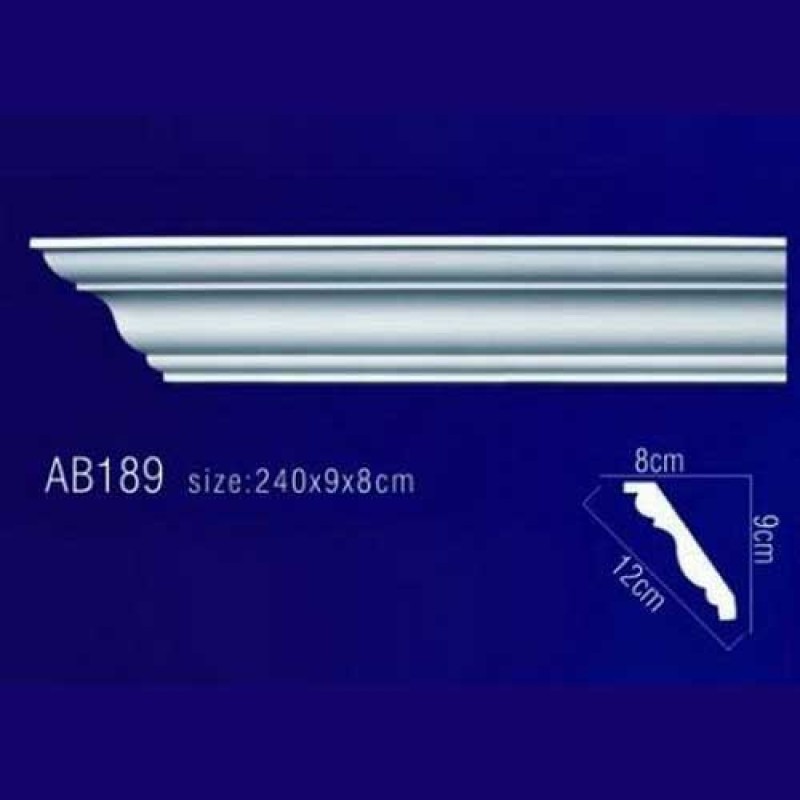 AB189 Плинтус потолочный без орнамента