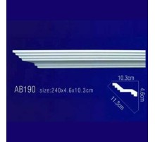 Плинтус потолочный без орнамента Гибкий AB190F