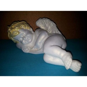 Скульптура ангелочек малая из гипса ск004