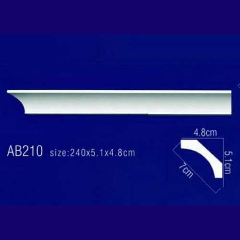 AB210 Плинтус потолочный без орнамента