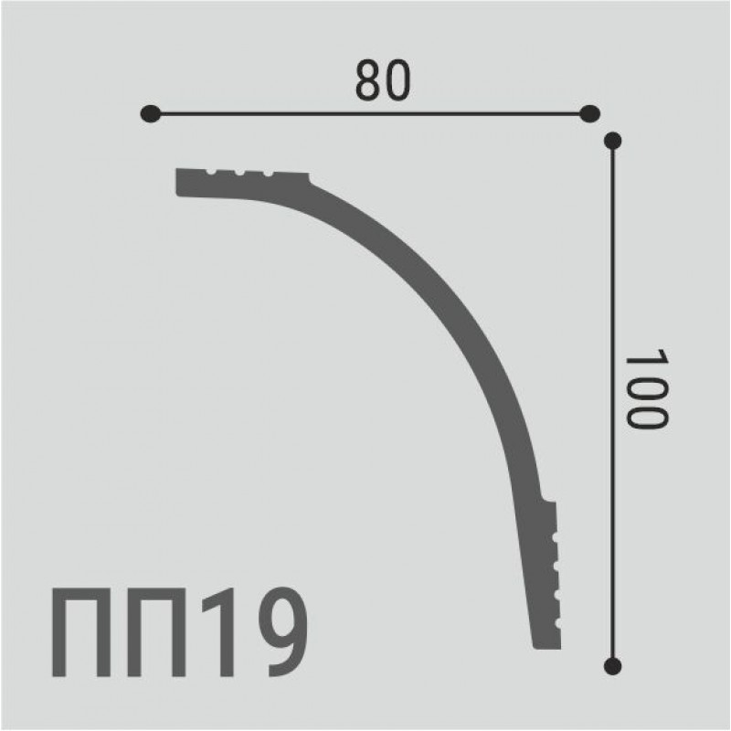 Карниз XPS POLYMER ПП 19 100/80