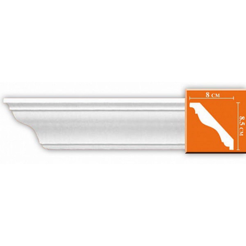 Плинтус потолочный без орнамента DP357