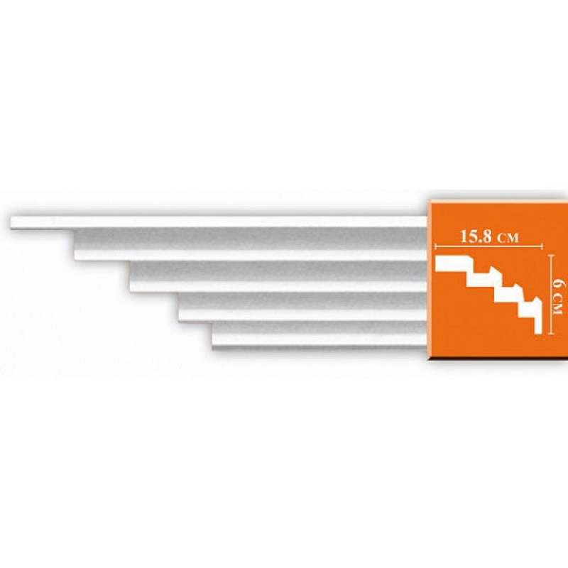 Плинтус потолочный без орнамента DP375