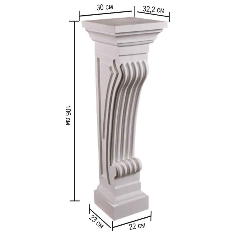 68687/1 пьедестал камина из полиуретана