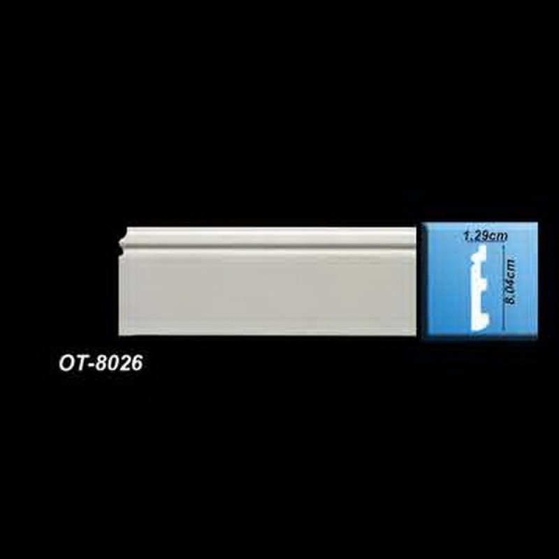 OT-8026 Белый напольный плинтус