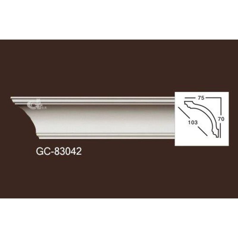 Карниз из полиуретана гладкий 83042