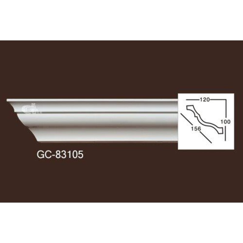 Карниз из полиуретана гладкий 83105