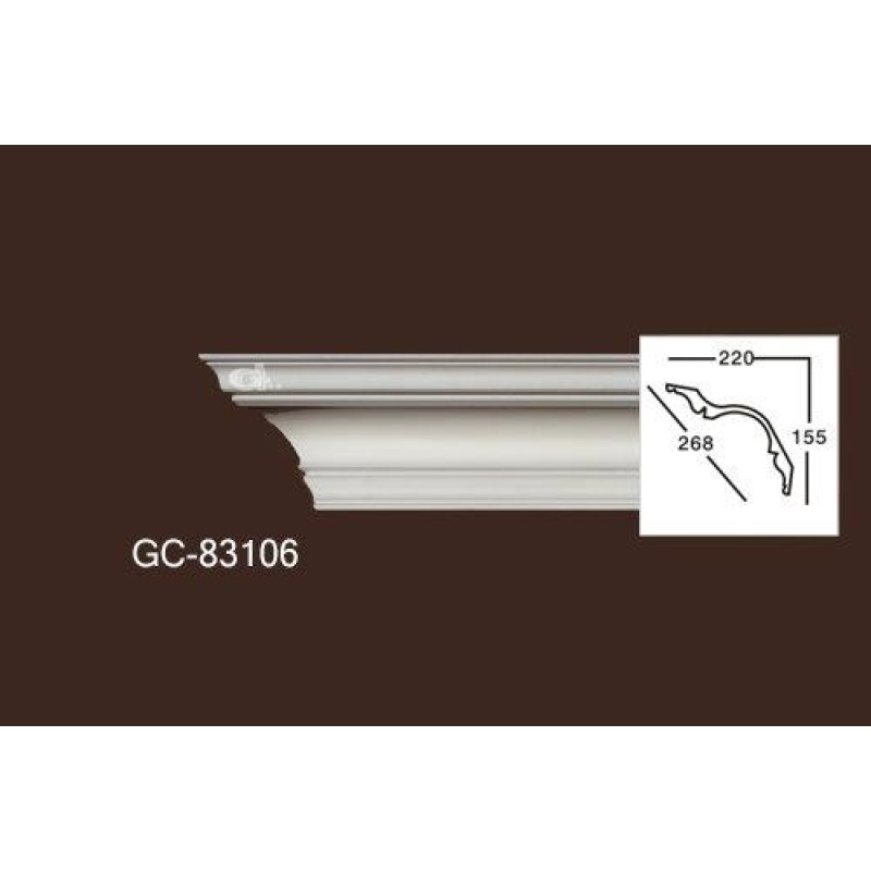 Карниз из полиуретана гладкий 83106