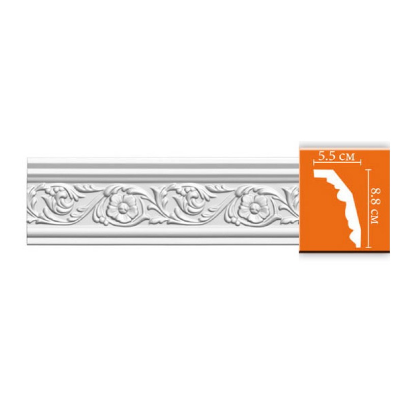 95323 гибкий потолочный плинтус с орнаментом DECOMASTER