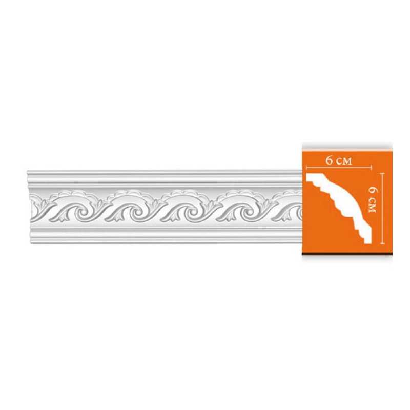 95610 гибкий потолочный плинтус с орнаментом DECOMASTER