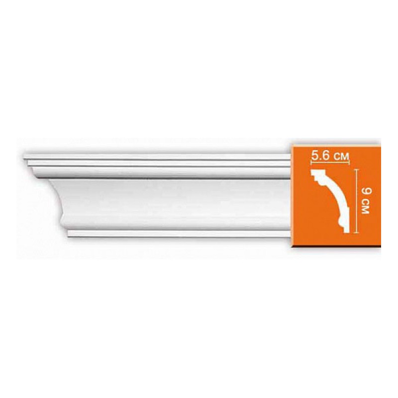 Плинтус потолочный без орнамента 96611