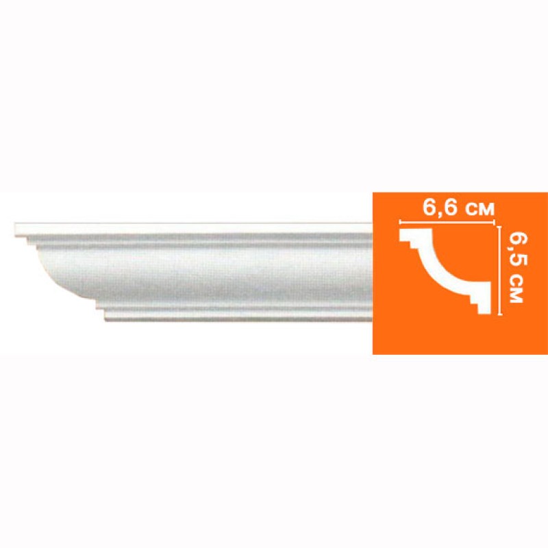 Плинтус потолочный без орнамента 96673