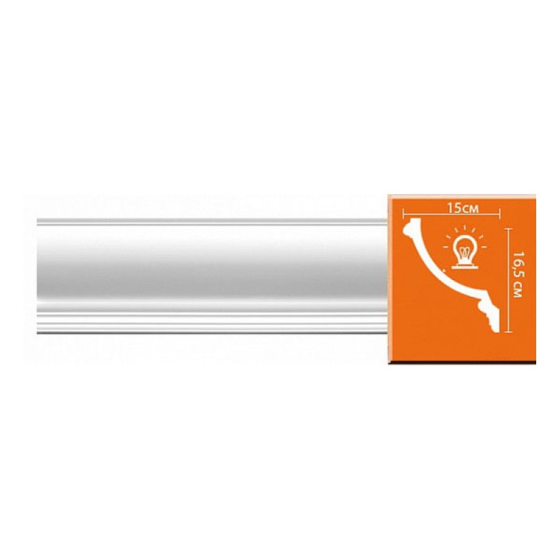 Плинтус потолочный без орнамента 96900