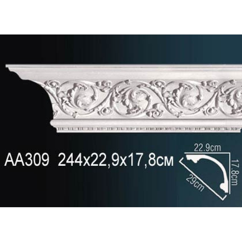 Карниз потолочный с рисунком AA309