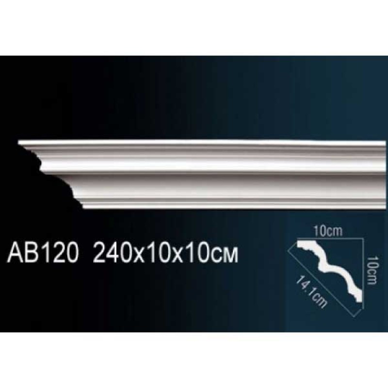 Карниз потолочный гладкий AB120F