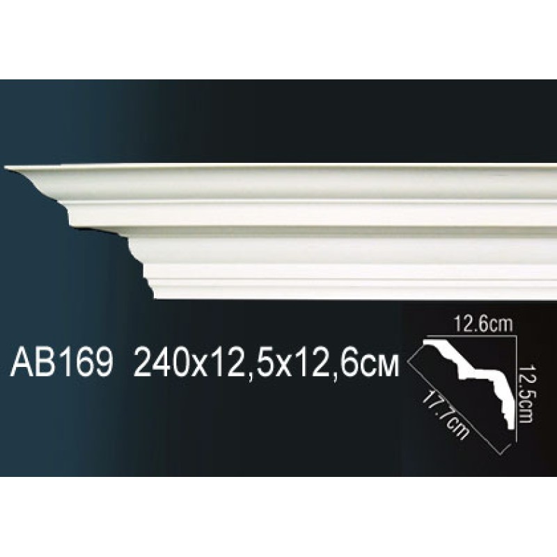 Карниз потолочный гладкий AB169
