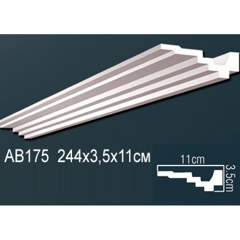Карниз потолочный гладкий AB175
