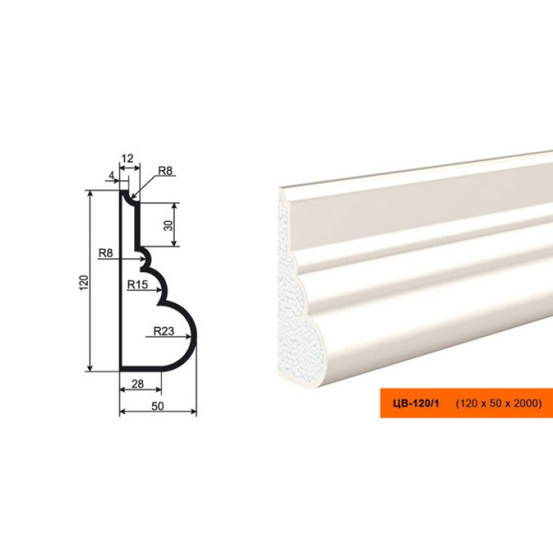 Молдинг ЦВ-120/1