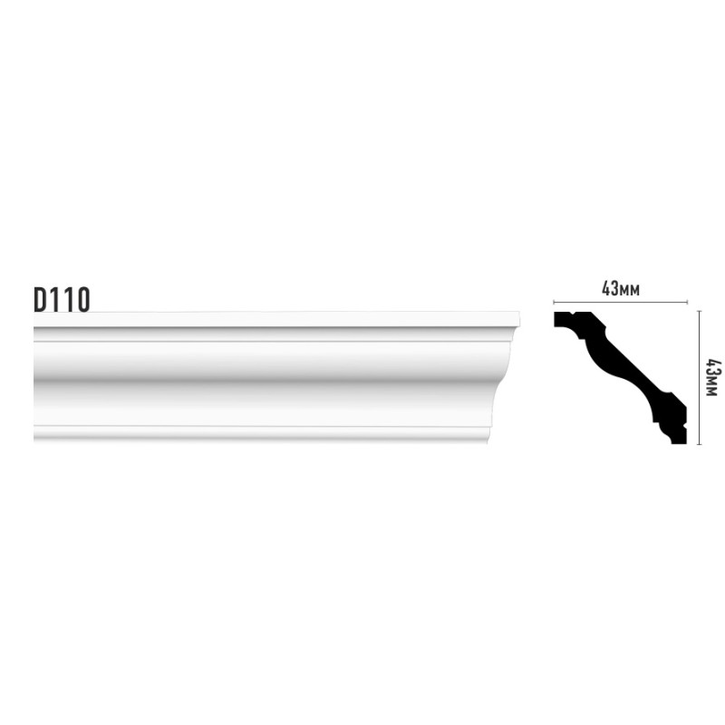 Плинтус дюропрофиль D110