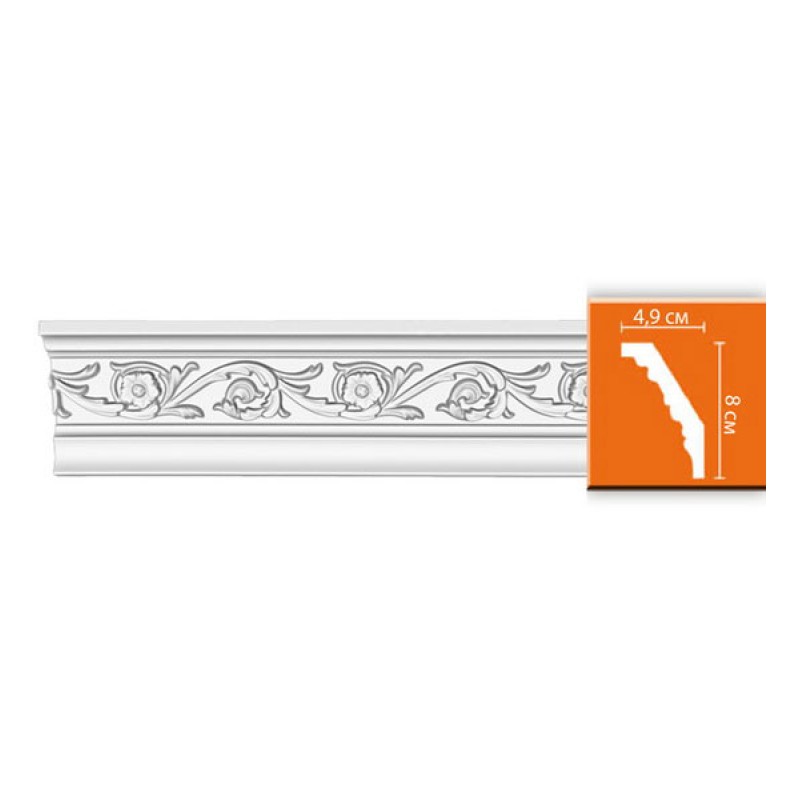 DT 14 потолочный плинтус с орнаментом DECOMASTER