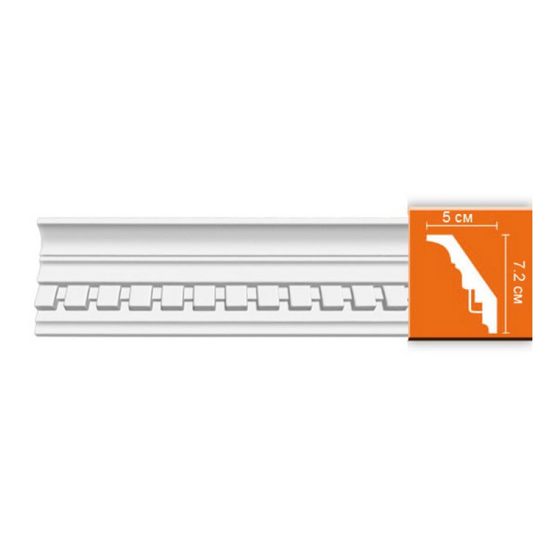 DT 22 гибкий потолочный плинтус с орнаментом DECOMASTER-3