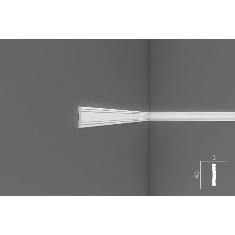 Молдинг М015, 40х6, экополимер