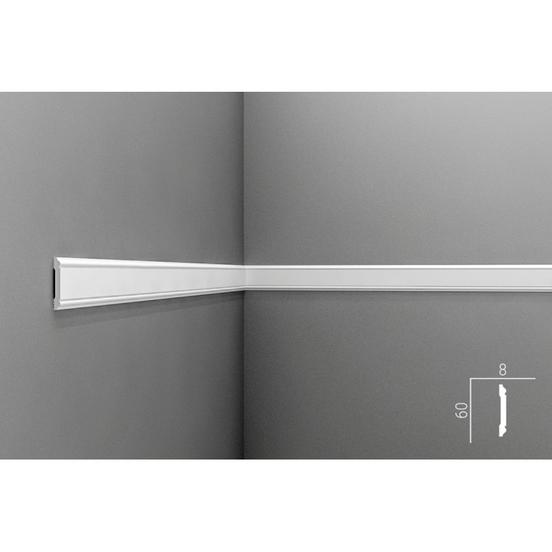 Молдинг М008, 60х8, экополимер