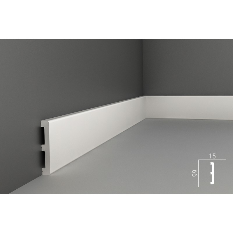 Плинтус П012, 99х15, экополимер