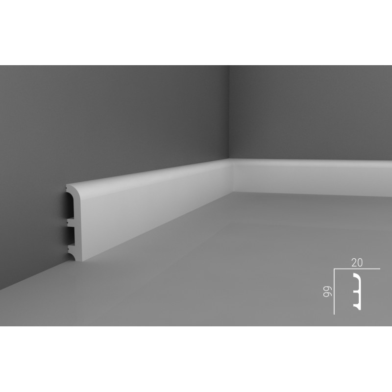 Плинтус П014, 99х20, экополимер