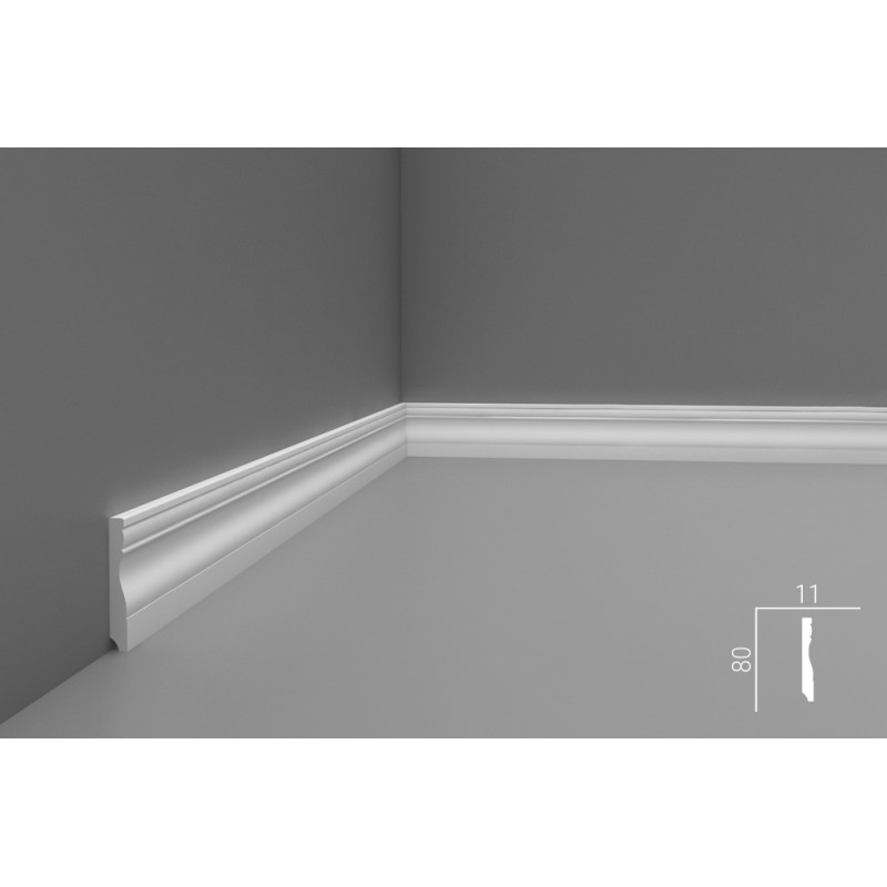 Плинтус П015, 80х11, экополимер