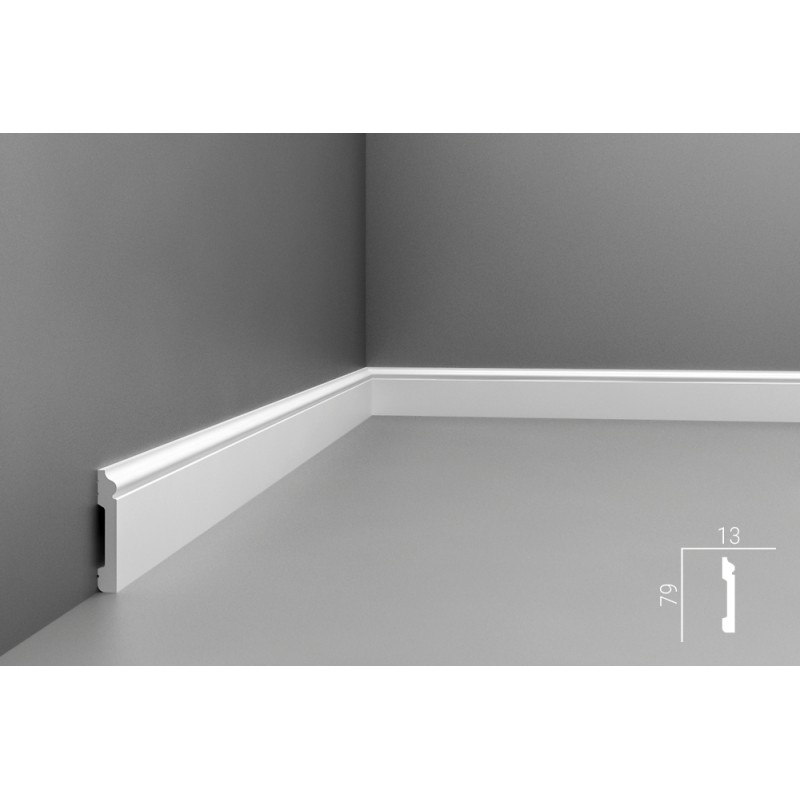 Плинтус П002, 79х13, экополимер