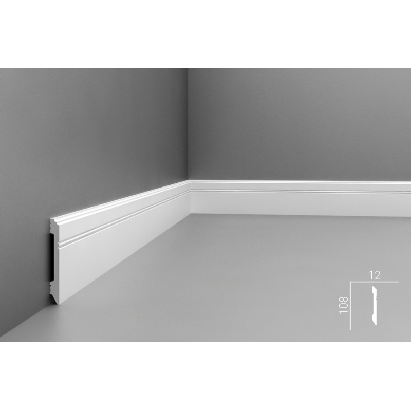 Плинтус П005, 108х12, экополимер