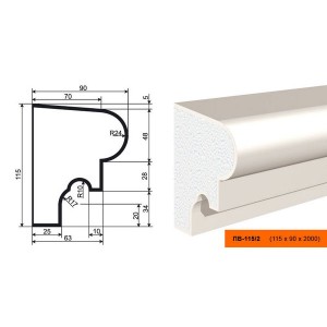 Подоконник ПВ-115/2 (ПС-103)