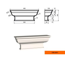 Пилястра ПЛВ - 300/1 (капитель)