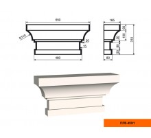 Пилястра ПЛВ - 450/1 (капитель)