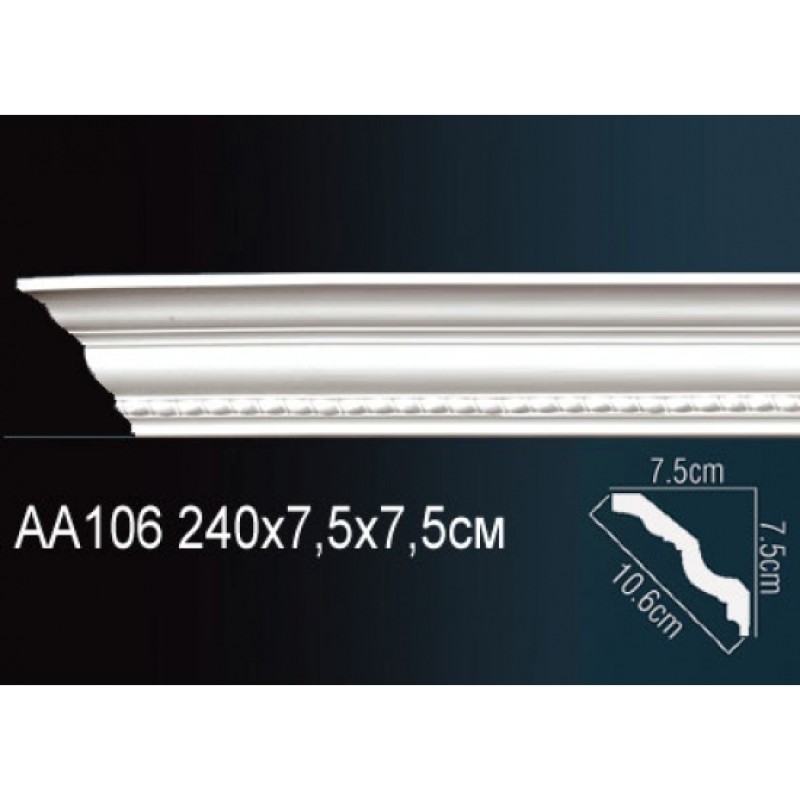 потолочный плинтус с орнаментом Гибкий AA106F