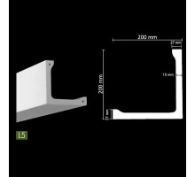 Гладкий потолочный профиль для скрытого освещения. L5